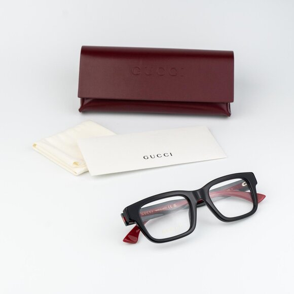 Gucci Women Eyeglasses Black Green Square GG1865O 001 NEW AUTHENTIC - Picture 8 of 10